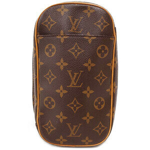 Louis Vuitton Monogram Leather Brown Pochette Ganjou Body Bag